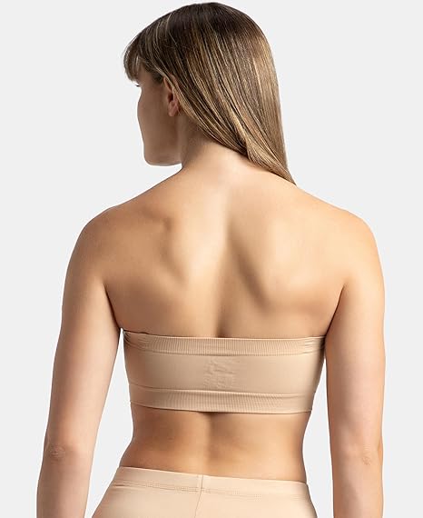 Jockey 1545 Women’s Wirefree Padded Bandeau Bra – Full Coverage with Detachable Straps